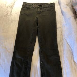 Army green J brand skinny jeans